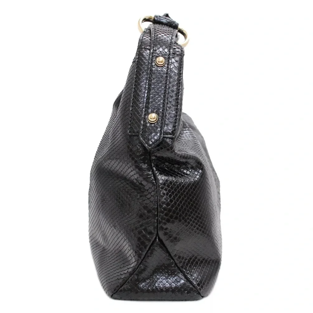 ❌SOLD❌GUCCI
Python Small Horsebit Chain Hobo Black - Picture 2 of 9